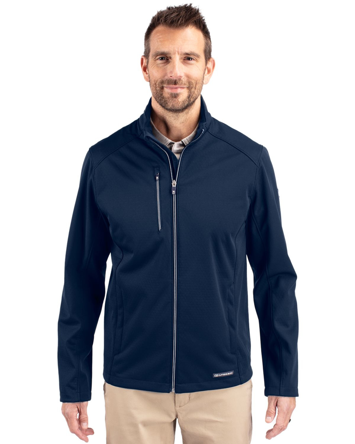 Cutter & Buck® Men's Evoke Eco Softshell Recycled Full Zip Jacket Product Image