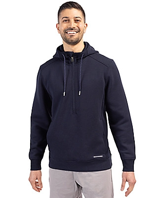 Cutter & Buck® Men's Roam Eco Half Zip Recycled Hooded Pullover Product Image