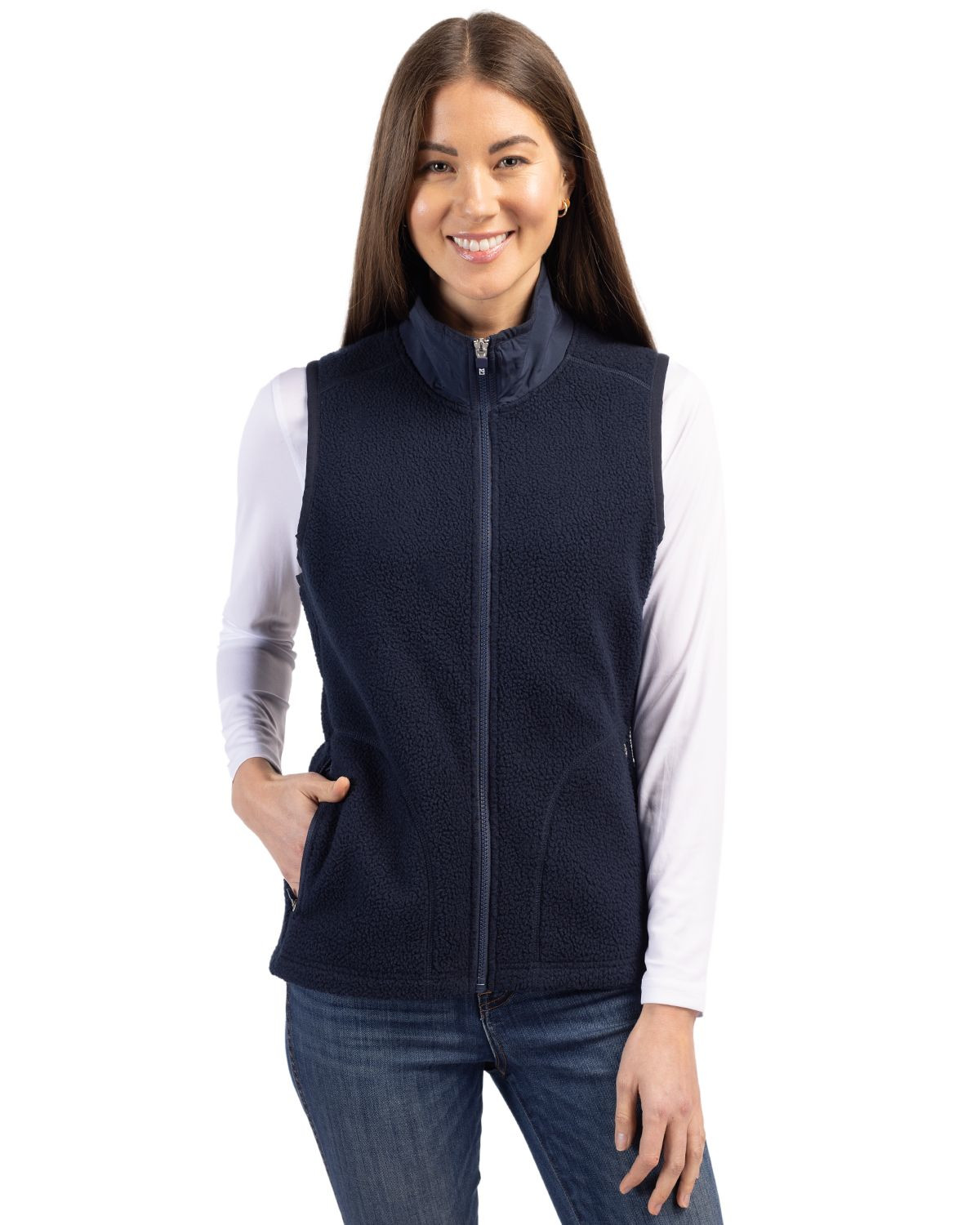 Cutter & Buck® Women's Cascade Eco Fleece Vest Product Image