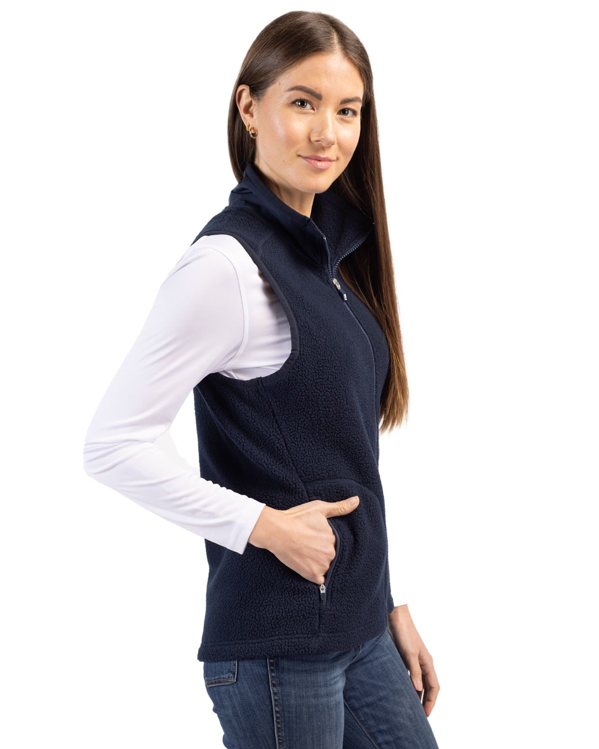 Cutter & Buck® Women's Cascade Eco Fleece Vest Product Image