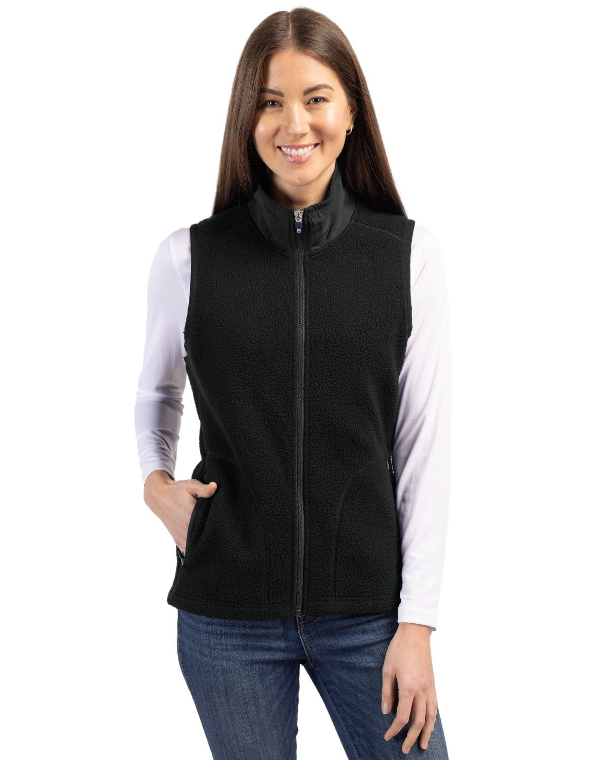 Cutter & Buck® Women's Cascade Eco Fleece Vest Product Image