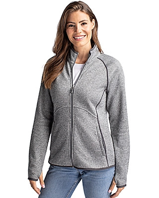 Cutter & Buck® Women's Mainsail Sweater-Knit Full Zip Jacket Product Image