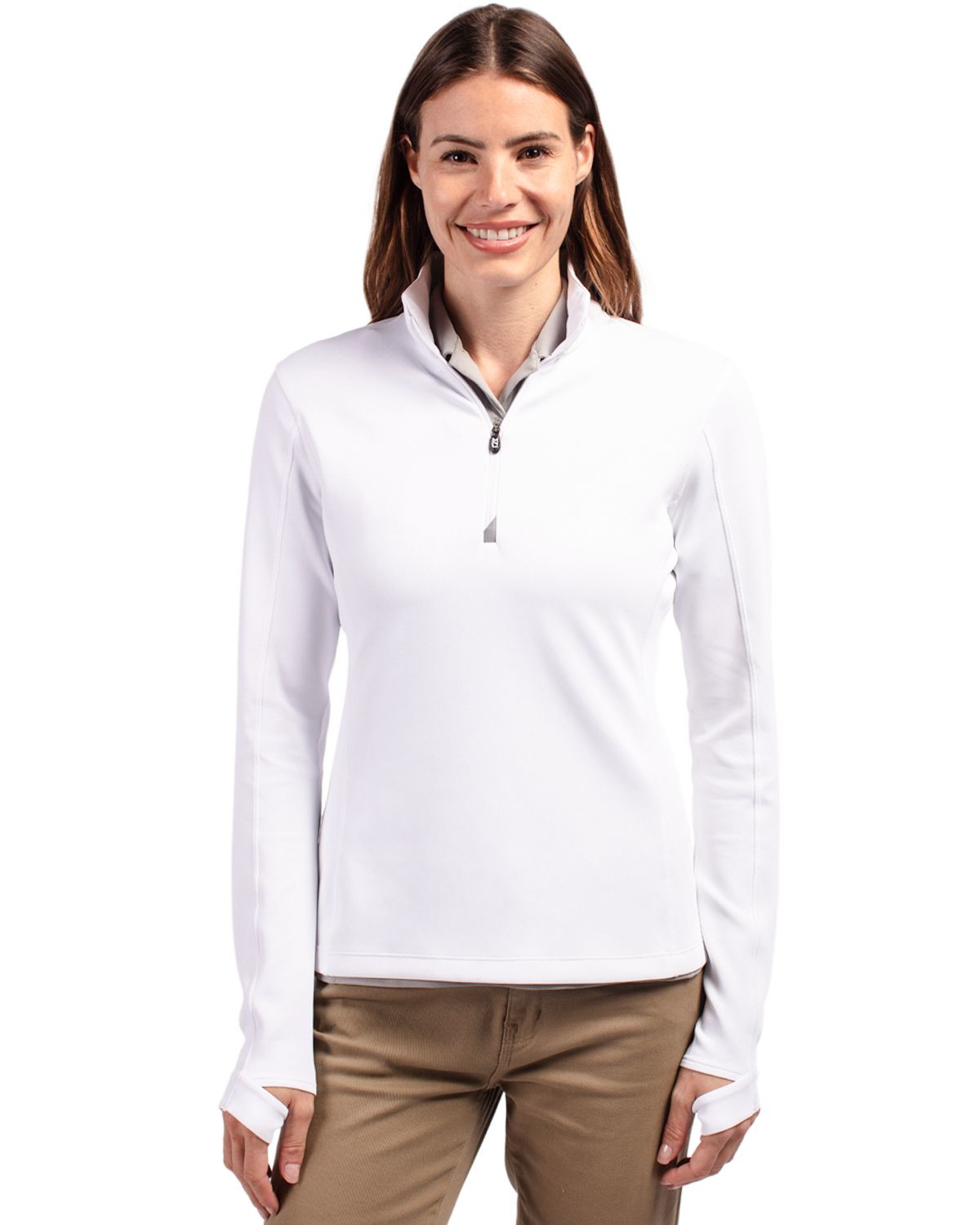 Cutter & Buck® Women's Traverse Stretch Eco Quarter Zip Pullover Product Image
