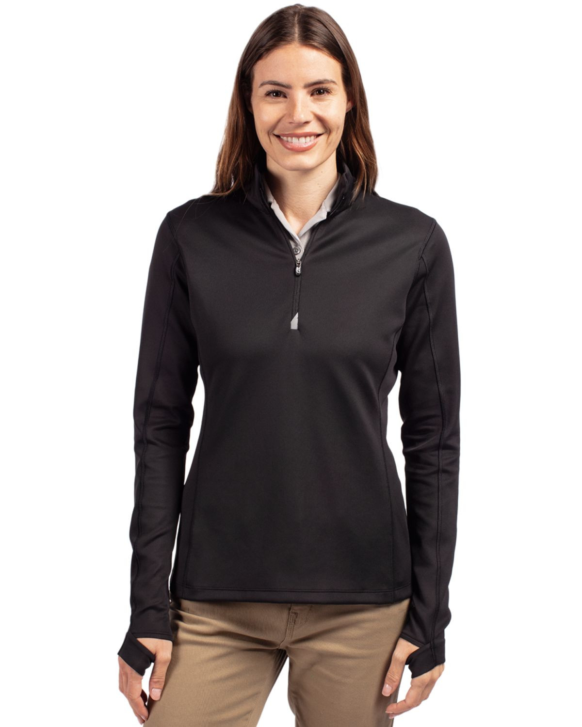 Cutter & Buck® Women's Traverse Stretch Eco Quarter Zip Pullover Product Image