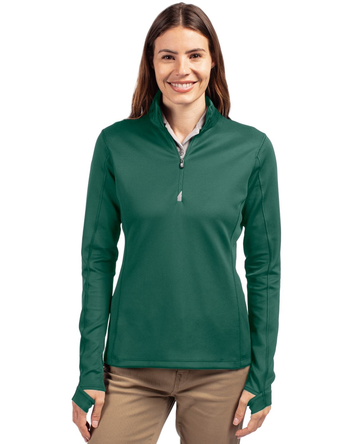 Cutter & Buck® Women's Traverse Stretch Eco Quarter Zip Pullover Product Image