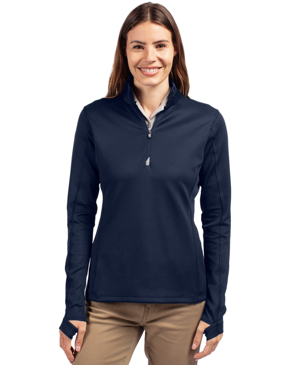 Cutter & Buck® Women's Traverse Stretch Eco Quarter Zip Pullover Product Image