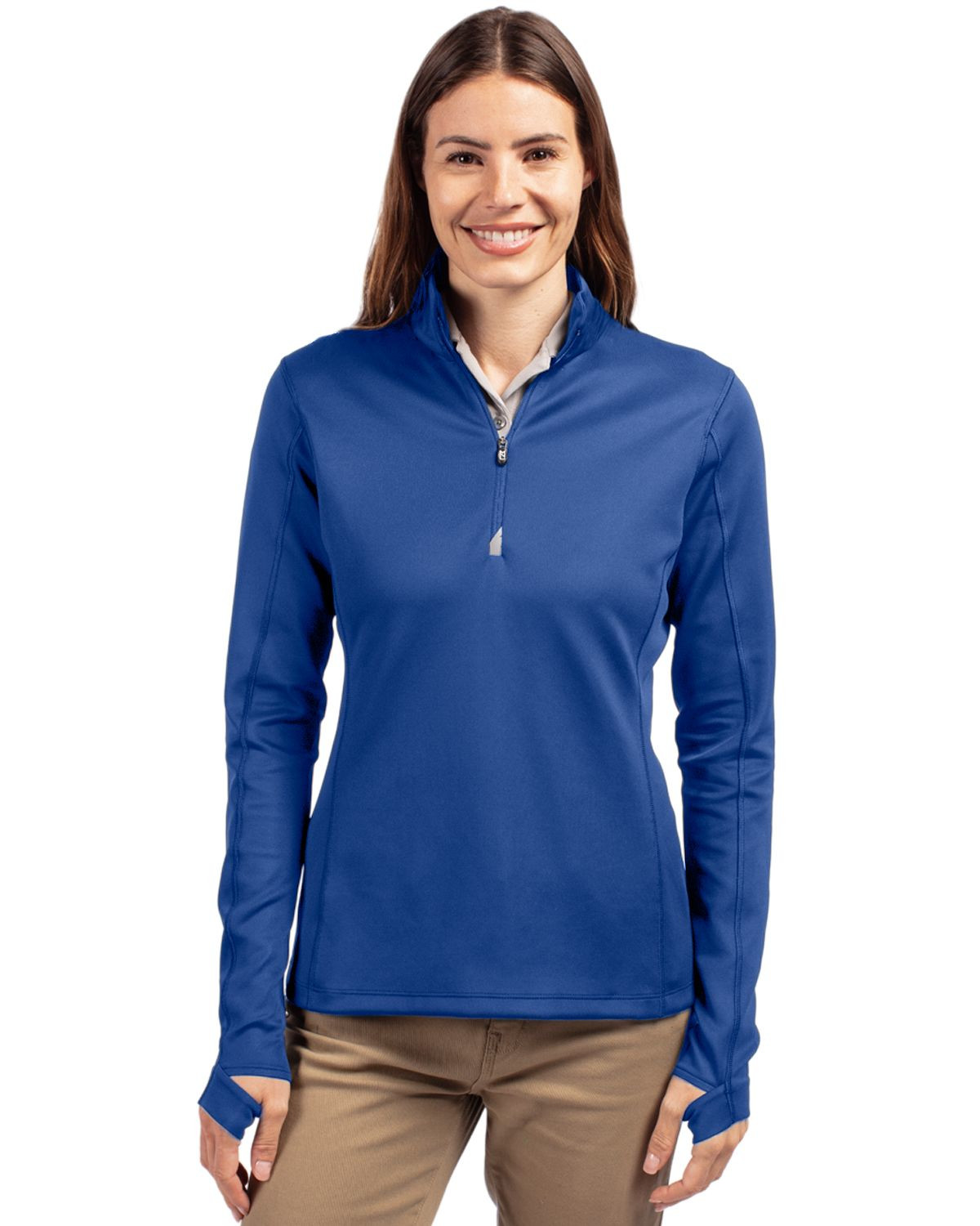 Cutter & Buck® Women's Traverse Stretch Eco Quarter Zip Pullover Product Image