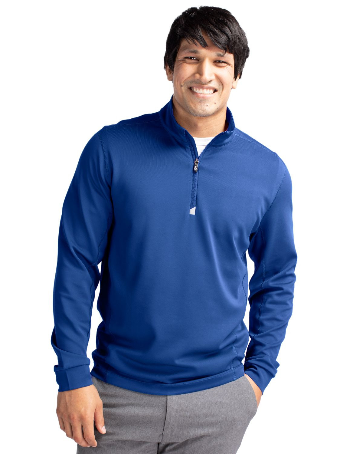 Cutter & Buck® Men's Traverse Stretch Eco Quarter Zip Pullover Product Image