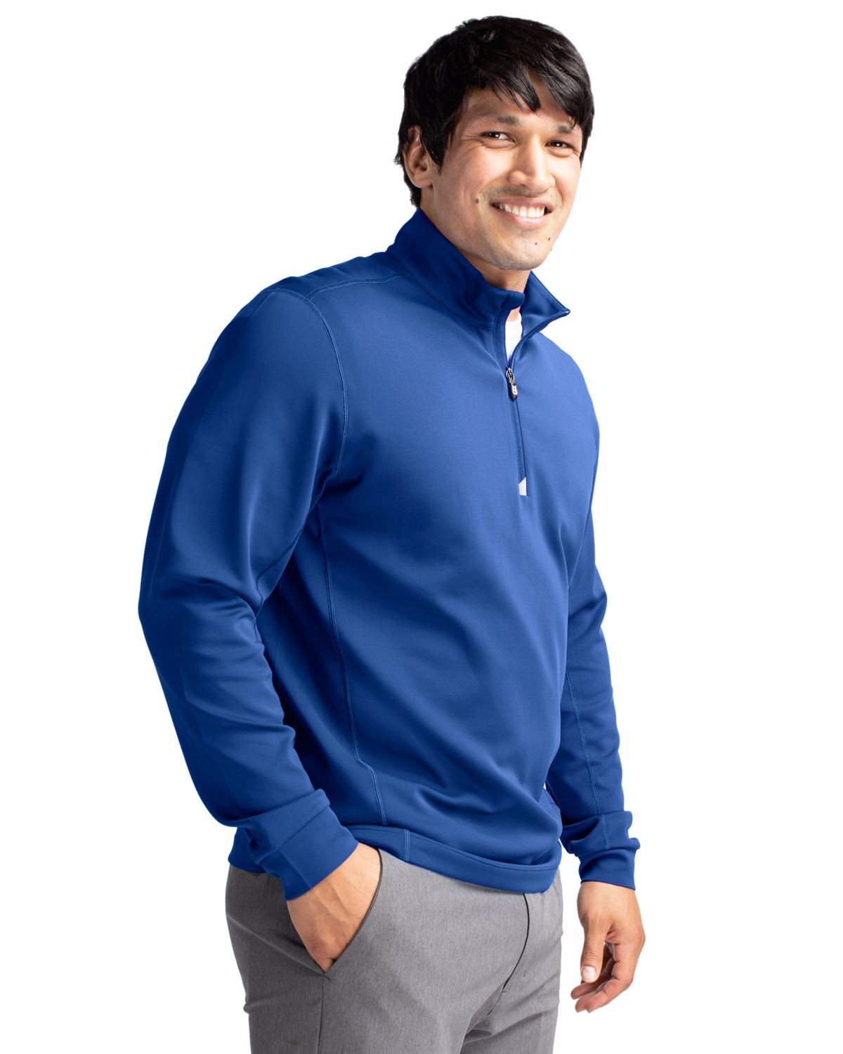 Cutter & Buck® Men's Traverse Stretch Eco Quarter Zip Pullover Product Image