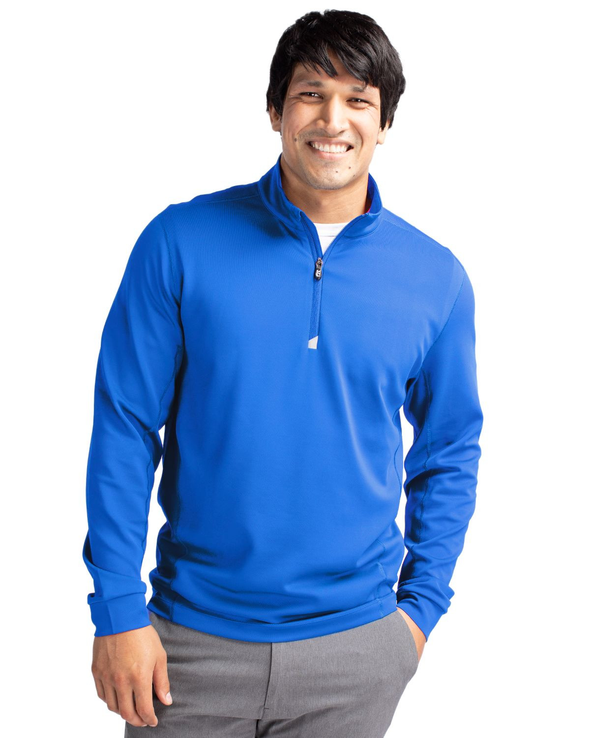 Cutter & Buck® Men's Traverse Stretch Eco Quarter Zip Pullover Product Image