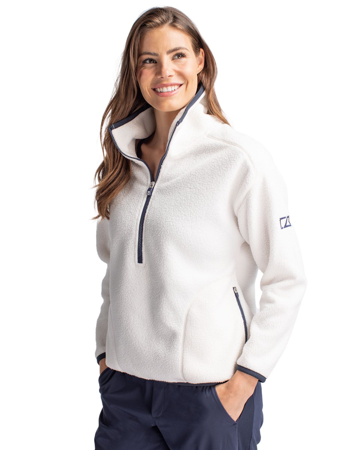 Cutter & Buck® Women's Cascade Eco Fleece Pullover Jacket Product Image