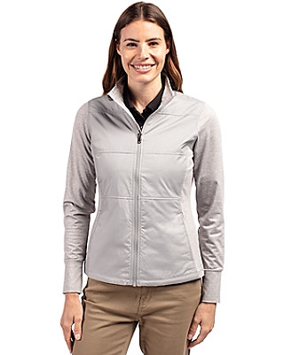 Cutter & Buck® Women's Stealth Hybrid Quilted Full Zip Windbreaker Jacket Product Image