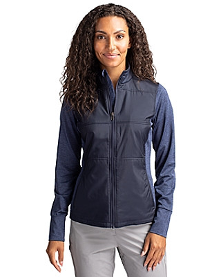 Cutter & Buck® Women's Stealth Hybrid Quilted Full Zip Windbreaker Jacket Product Image