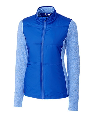 Cutter & Buck® Women's Stealth Hybrid Quilted Full Zip Windbreaker Jacket Product Image