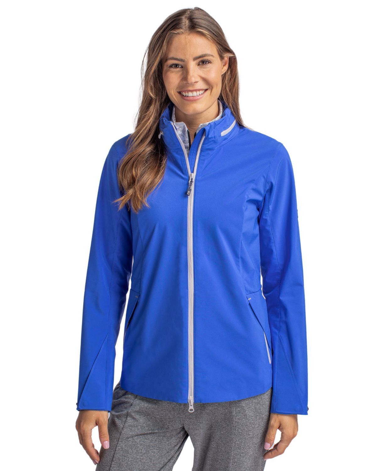 Cutter & Buck® Women's Vapor Water Repellent Stretch Full Zip Rain Jacket Product Image
