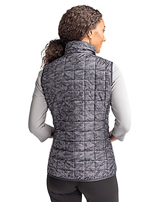 Cutter & Buck® Women's Rainier PrimaLoft® Eco Insulated Full Zip Printed Puffer Vest Product Image