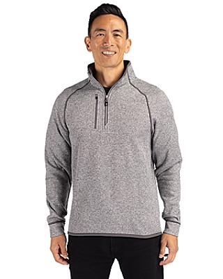 Cutter & Buck® Men's Mainsail Sweater-Knit Half Zip Pullover Jacket Product Image