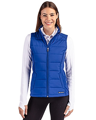 Cutter & Buck® Women's Evoke Hybrid Eco Softshell Recycled Full Zip Vest Product Image