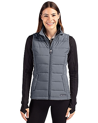 Cutter & Buck® Women's Evoke Hybrid Eco Softshell Recycled Full Zip Vest Product Image
