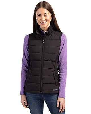 Cutter & Buck® Women's Evoke Hybrid Eco Softshell Recycled Full Zip Vest Product Image
