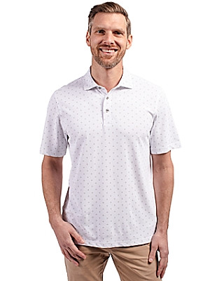 Cutter & Buck® Men's Virtue Eco Pique Tile Print Recycled Polo Product Image