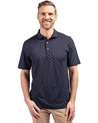 Cutter & Buck® Men's Virtue Eco Pique Tile Print Recycled Polo Product Image
