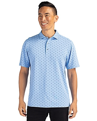 Cutter & Buck® Men's Virtue Eco Pique Tile Print Recycled Polo Product Image