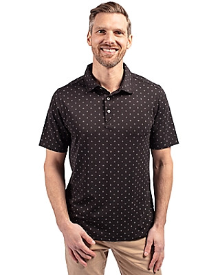 Cutter & Buck® Men's Virtue Eco Pique Tile Print Recycled Polo Product Image