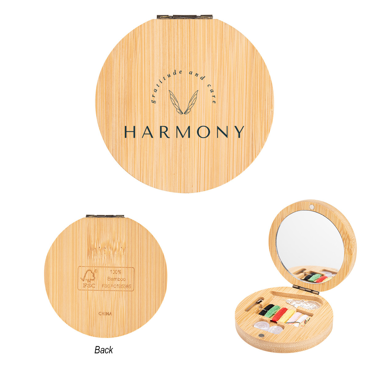 Bamboo Sewing Kit with Mirror Product Image