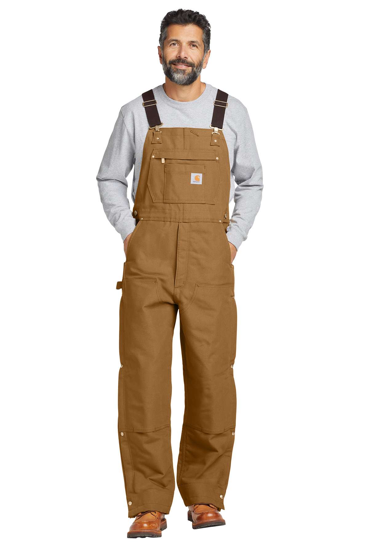 Carhartt® Tall Firm Duck Insulated Bib Overalls Product Image