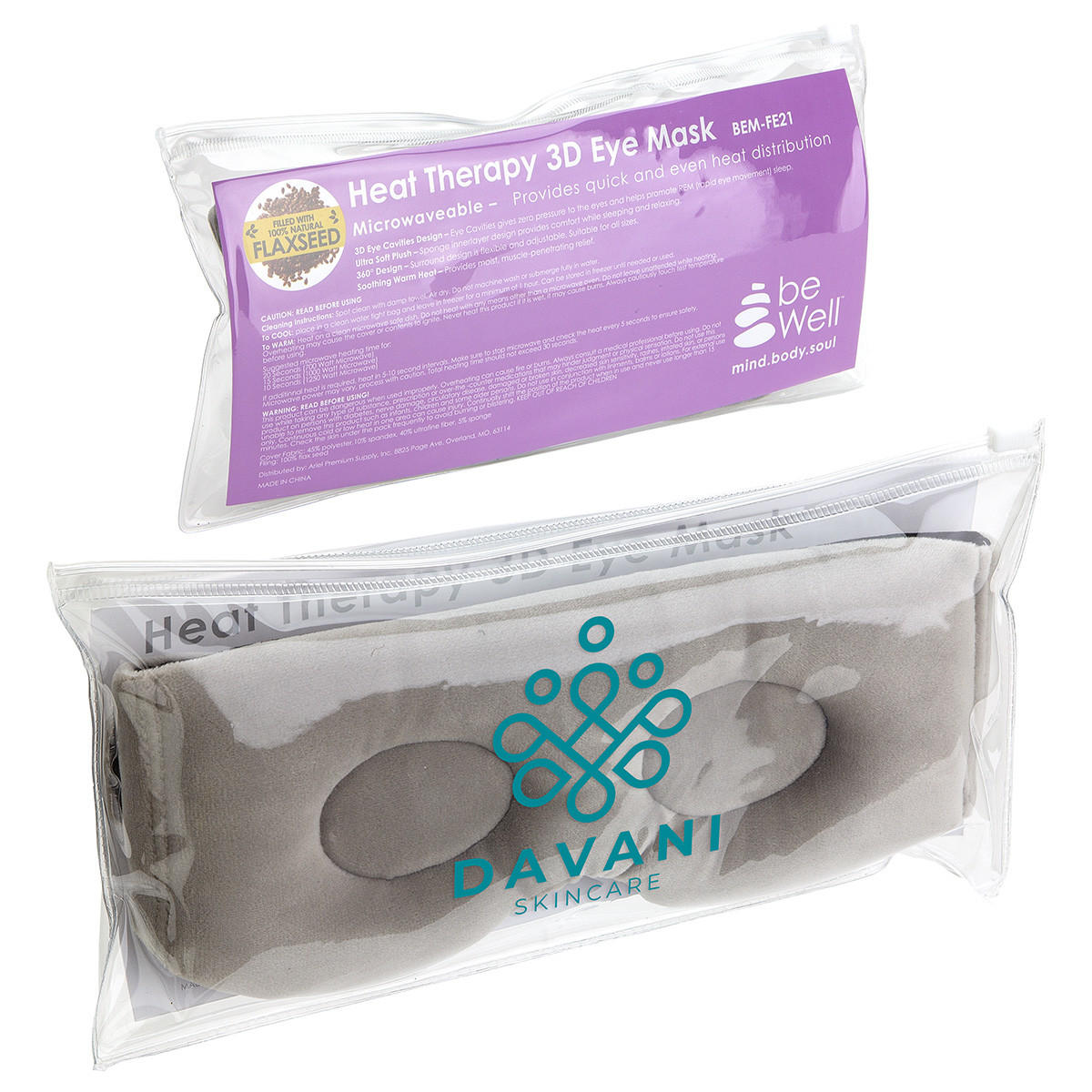 BeWell™ Flaxseed Heat Therapy 3D Eye Mask Product Image