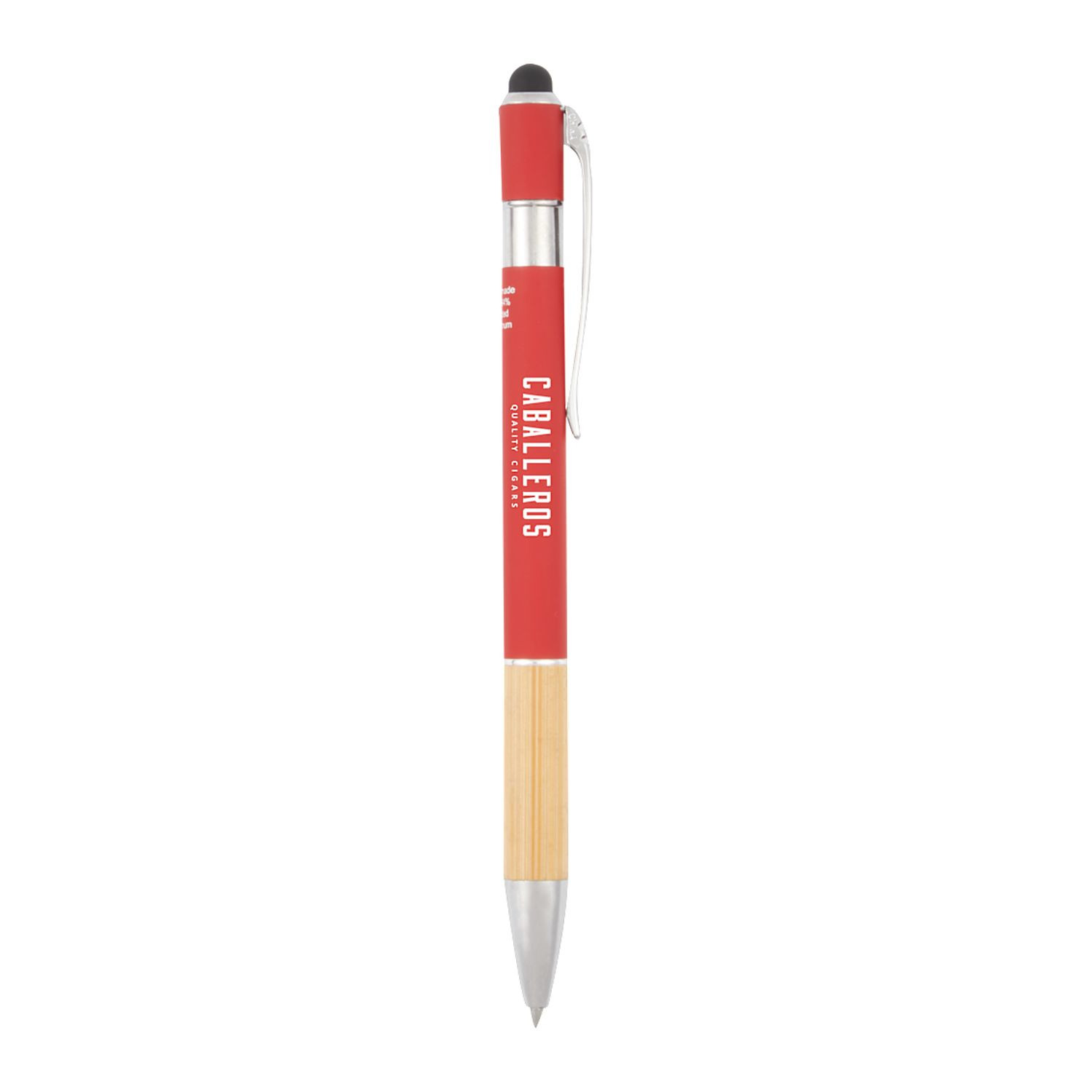 Bamboo and Recycled Aluminum Soft Touch Ballpoint Stylus Product Image