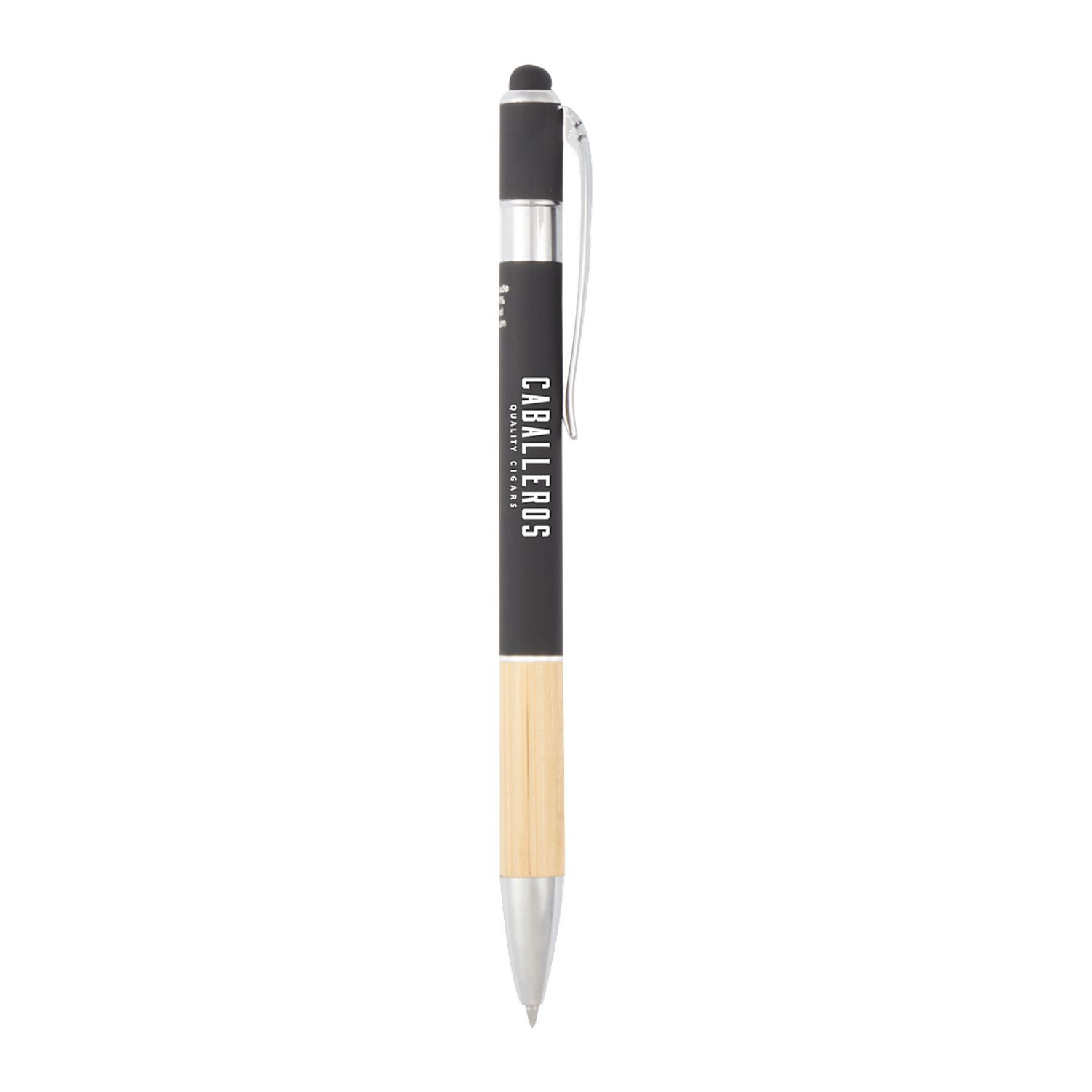 Bamboo and Recycled Aluminum Soft Touch Ballpoint Stylus Product Image
