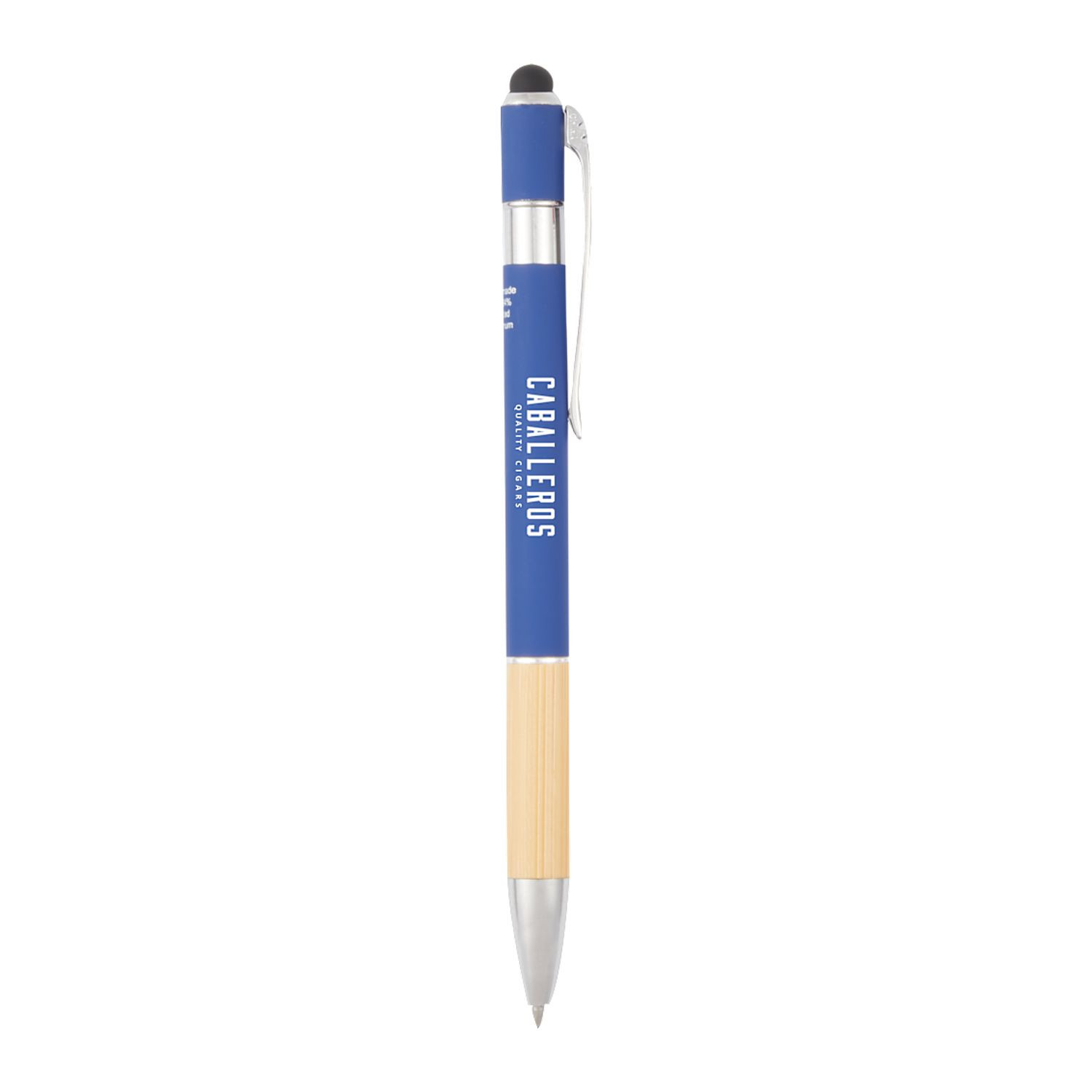 Bamboo and Recycled Aluminum Soft Touch Ballpoint Stylus Product Image