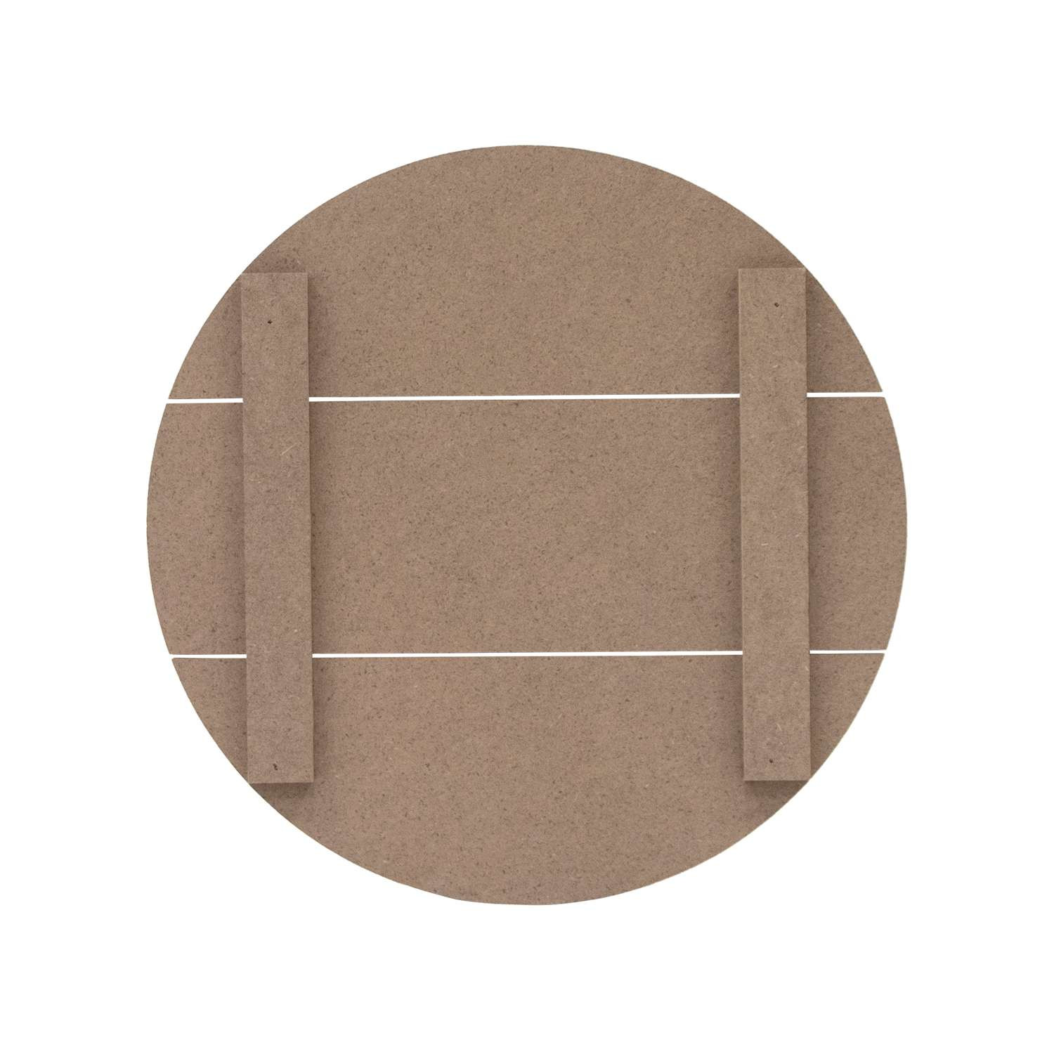 12" Round MDF Slatted Wood Print Product Image