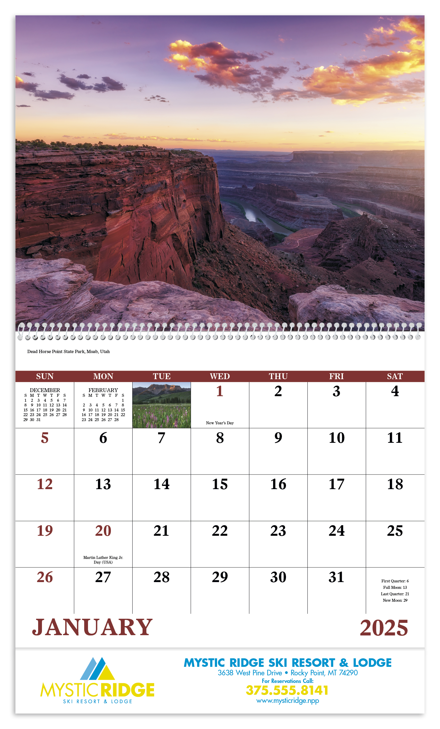 Rocky Mountains Spiral Calendar Product Image