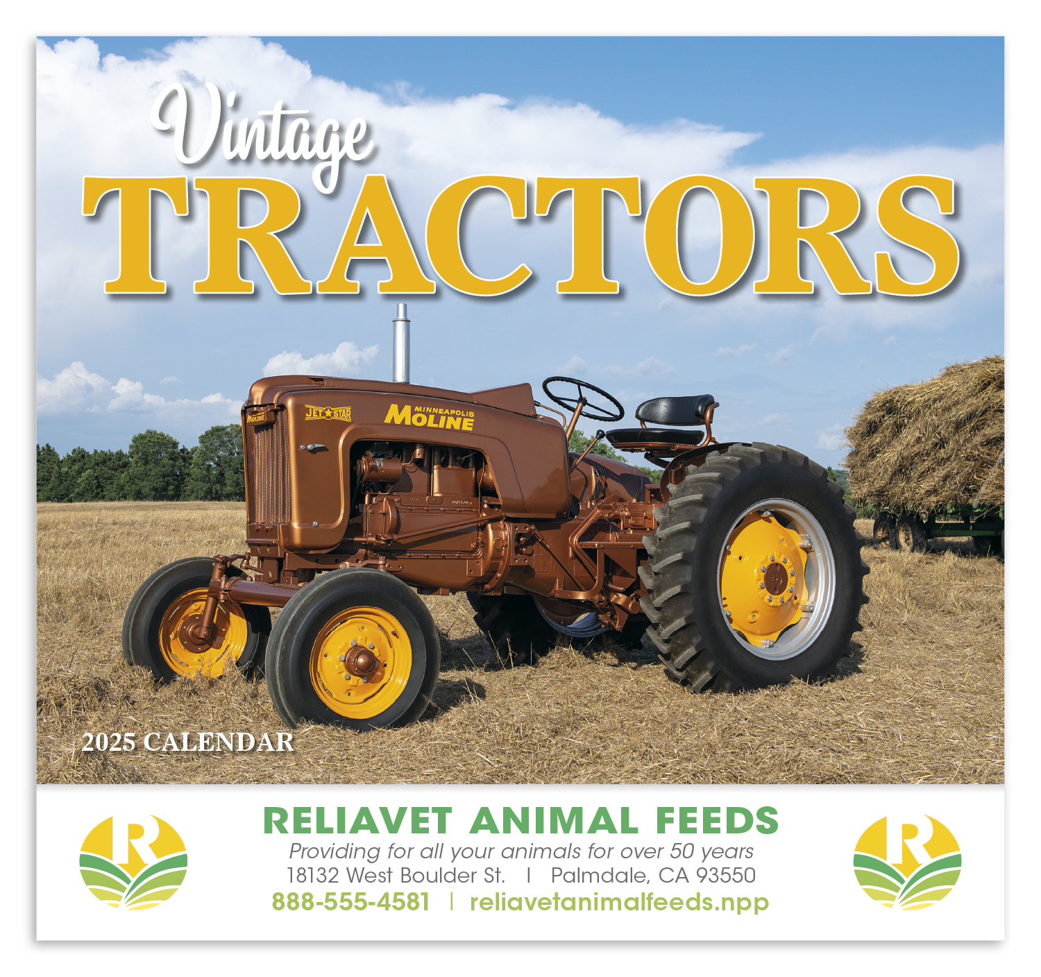 Vintage Tractors Stapled Calendar Product Image